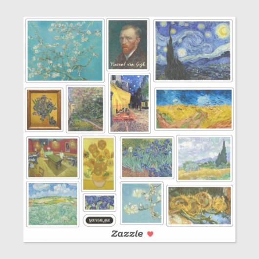 Vincent van Gogh Art Gallery Sticker Blad (Vel)