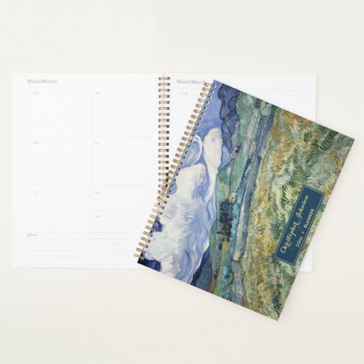 Vincent Van Gogh  Art Monogrammed Landscape Planner (Display)