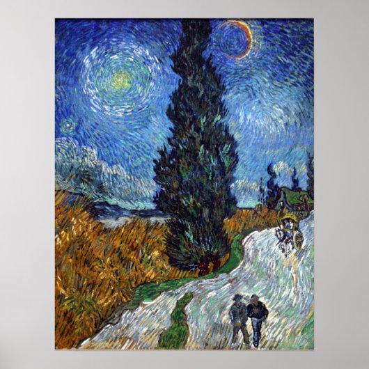 Vincent Van Gogh Art Print Country Road Provence (Voorkant)