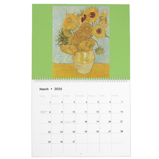 Vincent van Gogh Artwork Kalender (Mar 2026)