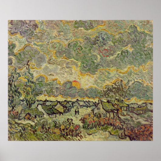 Vincent van Gogh | Autumn landschap, 1890 Poster (Voorkant)