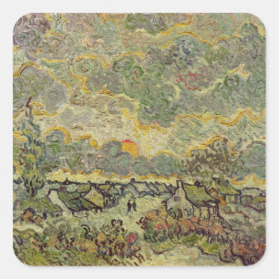 Vincent van Gogh Autumn landschap, 1890 Vierkante Sticker