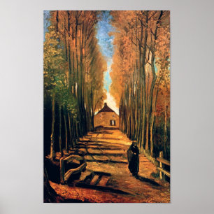 Vincent van Gogh - avenue of Poplars in het najaar Poster