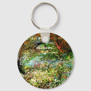 Vincent Van Gogh - Banken van de Seine in de lente Sleutelhanger