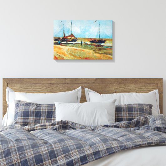 Vincent Van Gogh - Beach in Scheveningen Fine Art Canvas Afdruk (Insitu (Slaapkamer))