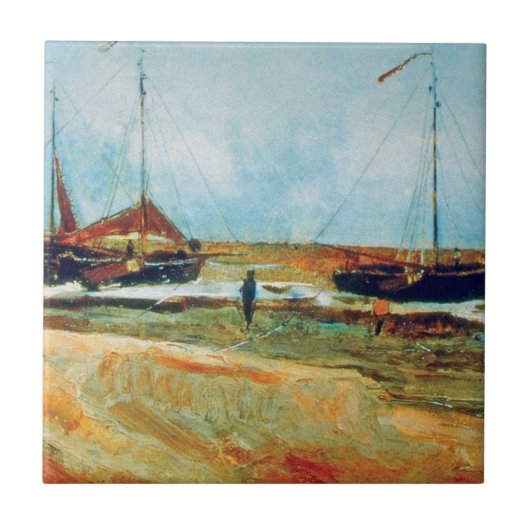 Vincent Van Gogh - Beach in Scheveningen Fine Art Tegeltje (Voorkant)