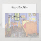 Vincent van Gogh - Bedroom in Arles Fine Art Aankondiging (Voorkant / Achterkant)