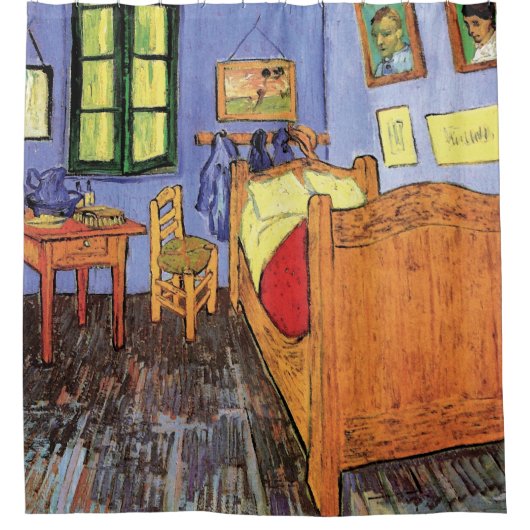 Vincent van Gogh - Bedroom in Arles Fine Art Douchegordijn (Voorkant)