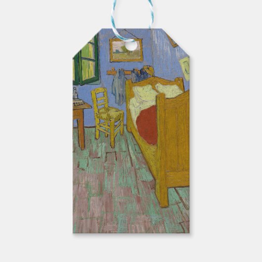Vincent Van Gogh Bedroom Painting Cadeaulabel (Voorkant)