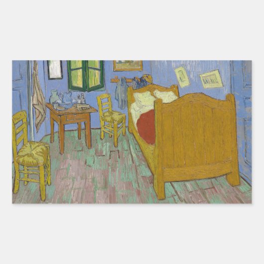 Vincent Van Gogh Bedroom Painting Rechthoekige Sticker (Voorkant)