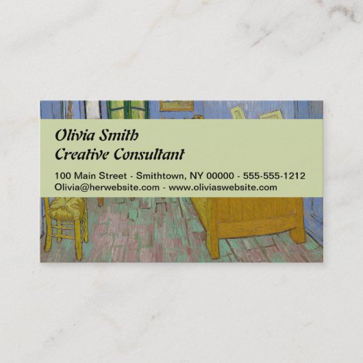 Vincent Van Gogh Bedroom Painting Visitekaartje (Voorkant)