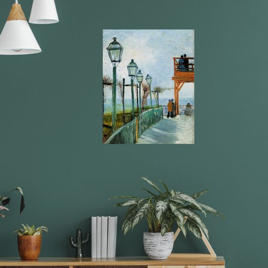 Vincent van Gogh, Belvedere met uitzicht op Montma Poster (Woonkamer 1)