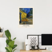 Vincent Van Gogh Beroemd Caféterras bij nacht Poster (Thuiskantoor)