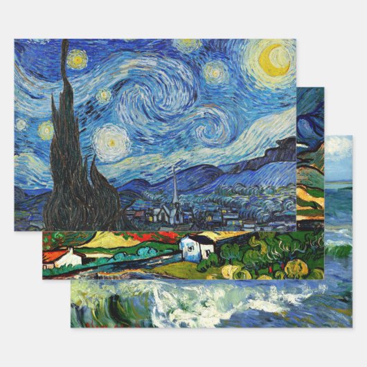 Vincent van Gogh beroemde schilderijen Inpakpapier Vel (Set)