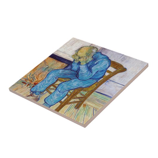 Vincent van Gogh - bij de poort van Eternity Tegeltje (Zijkant)