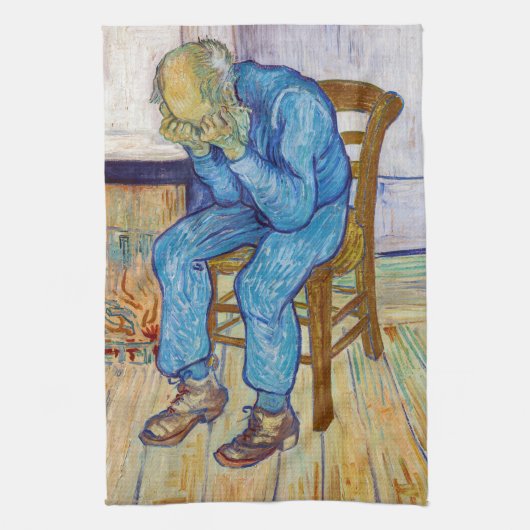 Vincent van Gogh - bij de poort van Eternity Theedoek (Verticaal)