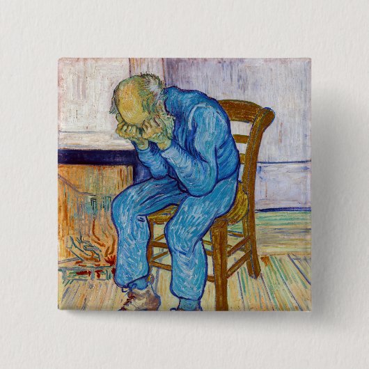 Vincent van Gogh - bij de poort van Eternity Vierkante Button 5,1 Cm (Voorkant)