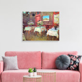 Vincent van Gogh - binnenland van een restaurant Canvas Afdruk (Insitu (Woonkamer))