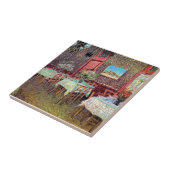 Vincent van Gogh - binnenland van een restaurant Tegeltje (Zijkant)