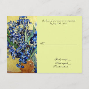 Vincent van Gogh, blauwe bruinvissen tegen gele ac Uitnodiging Briefkaart
