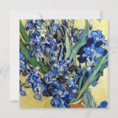 Vincent van Gogh, blauwe irissen op gele achtergro (Achterkant)