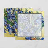 Vincent van Gogh, blauwe irissen tegen gele achter (Voorkant / Achterkant)