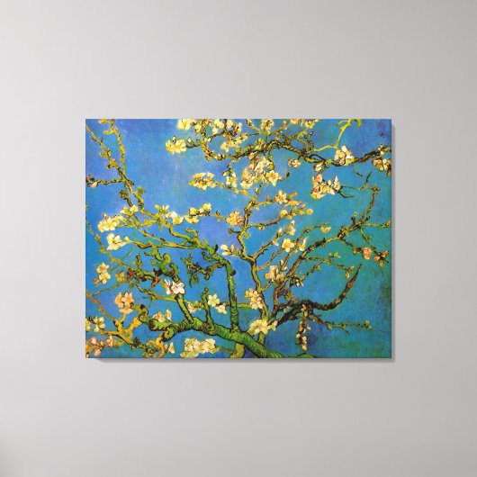 Vincent van Gogh - Bloeiende amandelboom Canvas Afdruk (Voorkant)