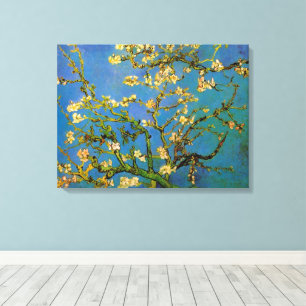 Vincent van Gogh - Bloeiende amandelboom Canvas Afdruk