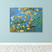 Vincent van Gogh - Bloeiende amandelboom Canvas Afdruk (Insitu (Houten vloer))