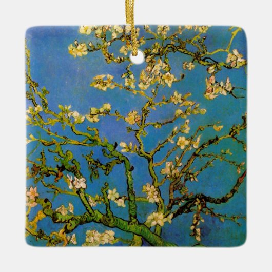 Vincent van Gogh - Bloeiende amandelboom Keramisch Ornament (Voorkant)