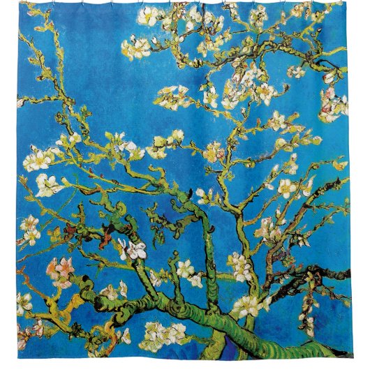 Vincent Van Gogh - Bloeiende amandelboom Kunst Douchegordijn (Voorkant)