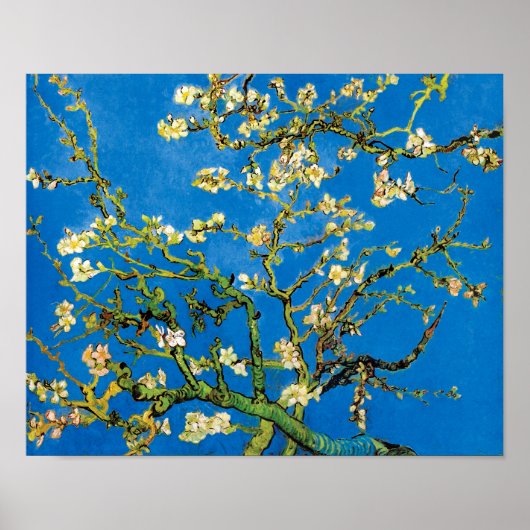 Vincent Van Gogh - Bloeiende amandelboom Kunst Poster (Voorkant)