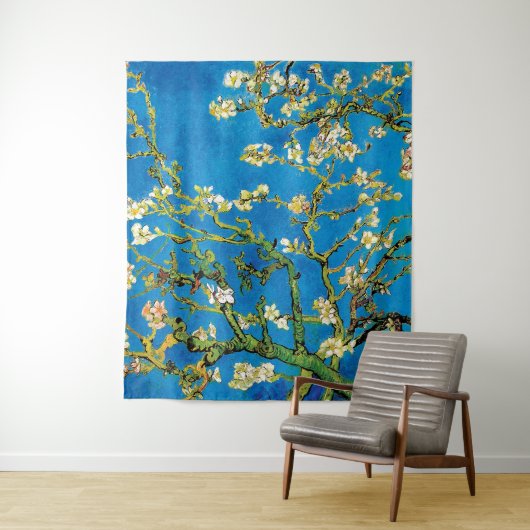 Vincent Van Gogh - Bloeiende amandelboom Kunst Wandkleed (In situ)
