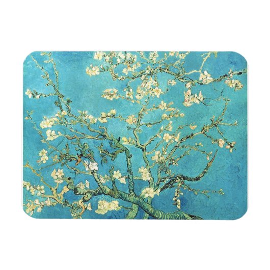 Vincent van Gogh Bloeiende amandelboom Magneet (Horizontaal)