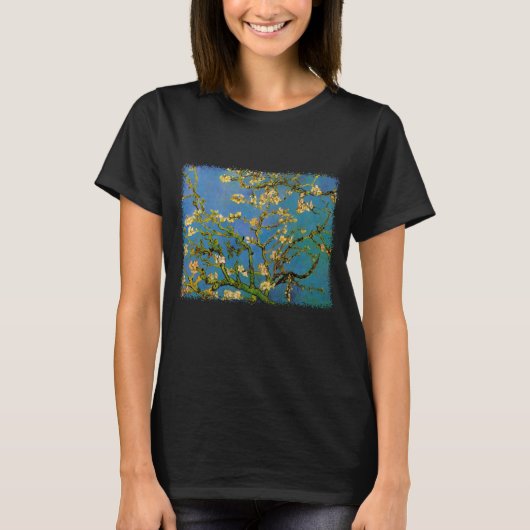 Vincent van Gogh - Bloeiende amandelboom T-shirt (Voorkant)