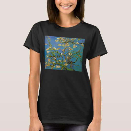 Vincent van Gogh - Bloeiende amandelboom T-shirt (Voorkant)