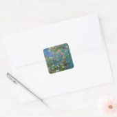 Vincent van Gogh - Bloeiende amandelboom Vierkante Sticker (Envelop)