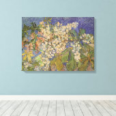 Vincent van Gogh - Bloeiende kastanjebakken Canvas Afdruk (Insitu (Houten vloer))