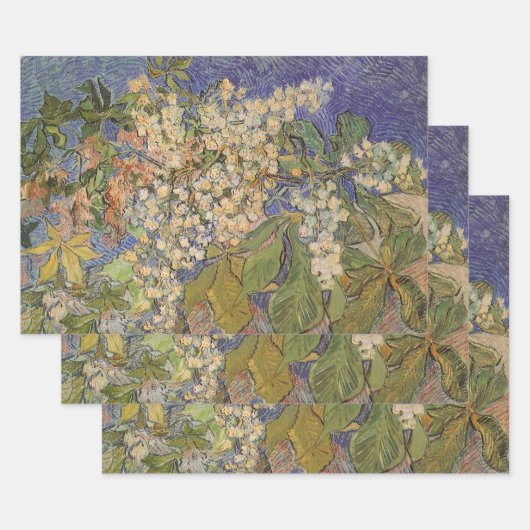 Vincent van Gogh - Bloeiende kastanjebakken Inpakpapier Vel (Set)