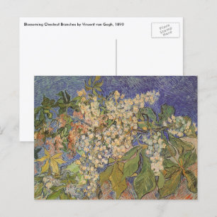 Vincent van Gogh - Bloeiende kastanjetakken Briefkaart