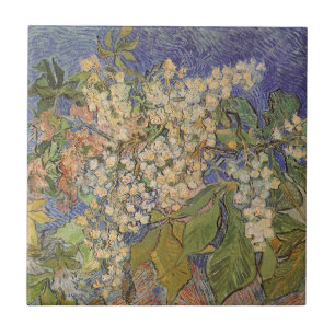 Vincent van Gogh - Bloeiende Kastanjetakken Tegeltje