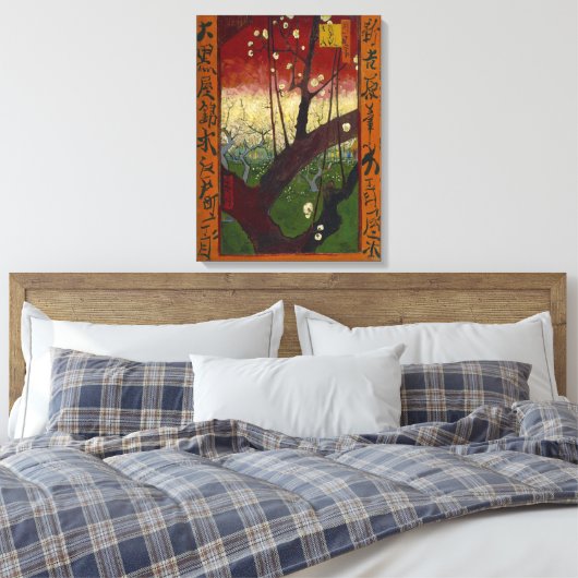 Vincent van Gogh - Bloeiende pruimenboom Canvas Afdruk (Insitu (Slaapkamer))