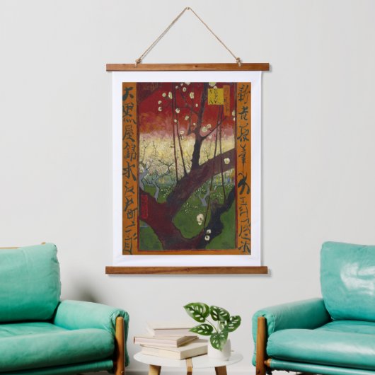 Vincent van Gogh - Bloeiende pruimenboom Hangend Wandkleed (Woonkamer)