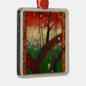 Vincent van Gogh - Bloeiende pruimenboom Metalen Ornament (Rechts)