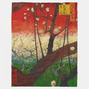 Vincent van Gogh - Bloeiende pruimenboomgaard Fleece Deken