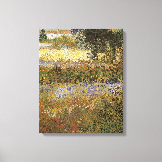 Vincent van Gogh - Bloeiende tuin Canvas Afdruk (Voorkant)