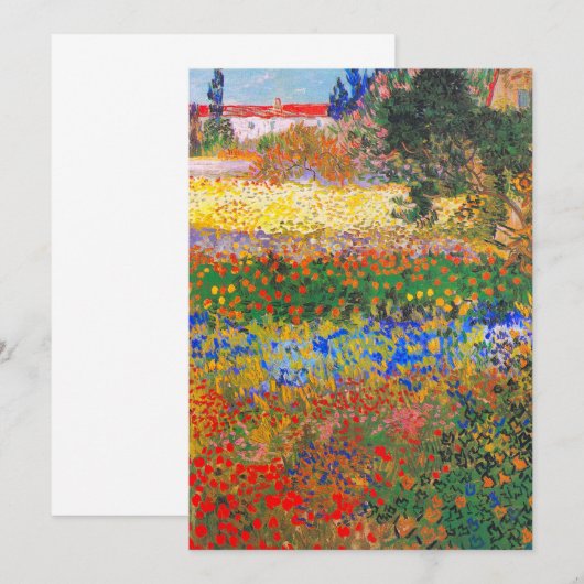 Vincent Van Gogh Bloeiende Tuin Kaart (Voorkant / Achterkant)