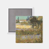 Vincent van Gogh - Bloeiende tuin Magneet (Voorkant / Achterkant)