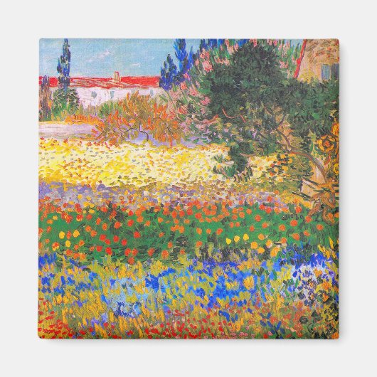Vincent Van Gogh Bloeiende Tuin Magneet (Voorkant)