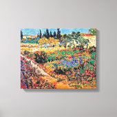 Vincent van Gogh - bloeiende tuin met pad Canvas Afdruk (Voorkant)